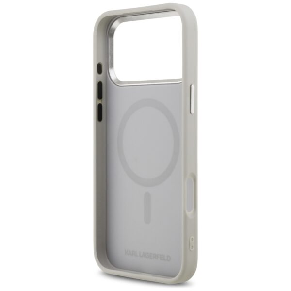 Karl Lagerfeld Karl & Choupette Pins MagSafe Case for iPhone 17 Pro - Grayeng