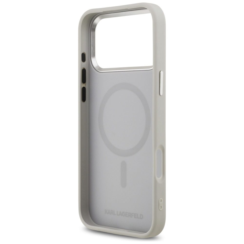 201522_7 Karl Lagerfeld Karl & Choupette Pins MagSafe Case for iPhone 17 Pro - Grayeng
