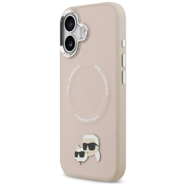 Karl Lagerfeld Karl & Choupette Pins MagSafe Case for iPhone 17 Pinkeng