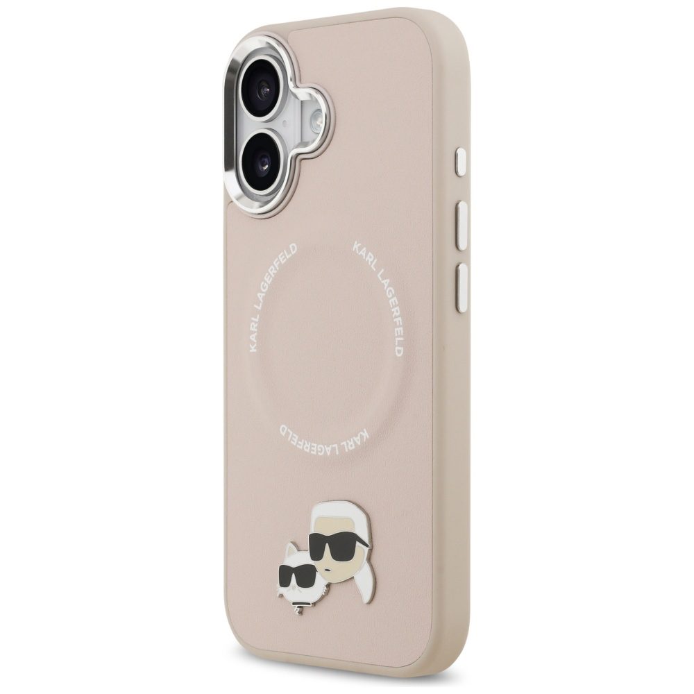 201523_2 Karl Lagerfeld Karl & Choupette Pins MagSafe Case for iPhone 17 Pinkeng