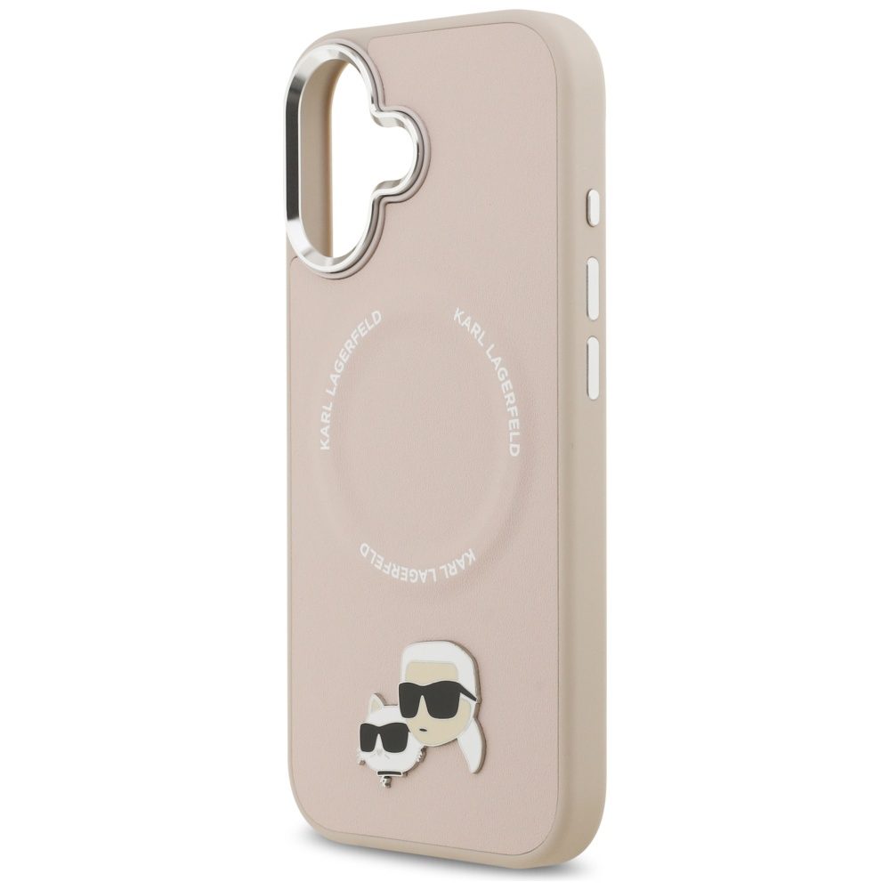 201523_6 Karl Lagerfeld Karl & Choupette Pins MagSafe Case for iPhone 17 Pinkeng