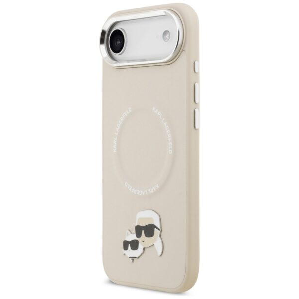Karl Lagerfeld Karl & Choupette Pins MagSafe Case for iPhone Air - Beigeeng