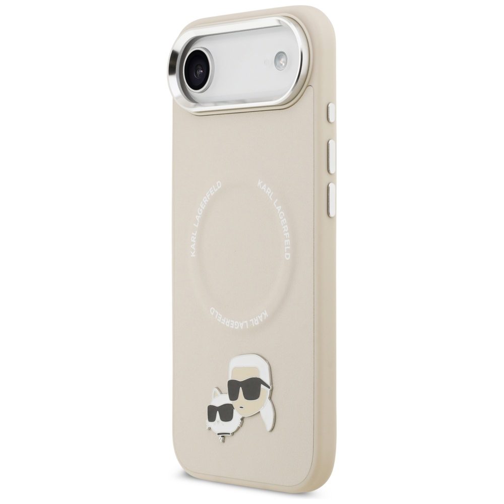 201524_2 Karl Lagerfeld Karl & Choupette Pins MagSafe Case for iPhone Air - Beigeeng