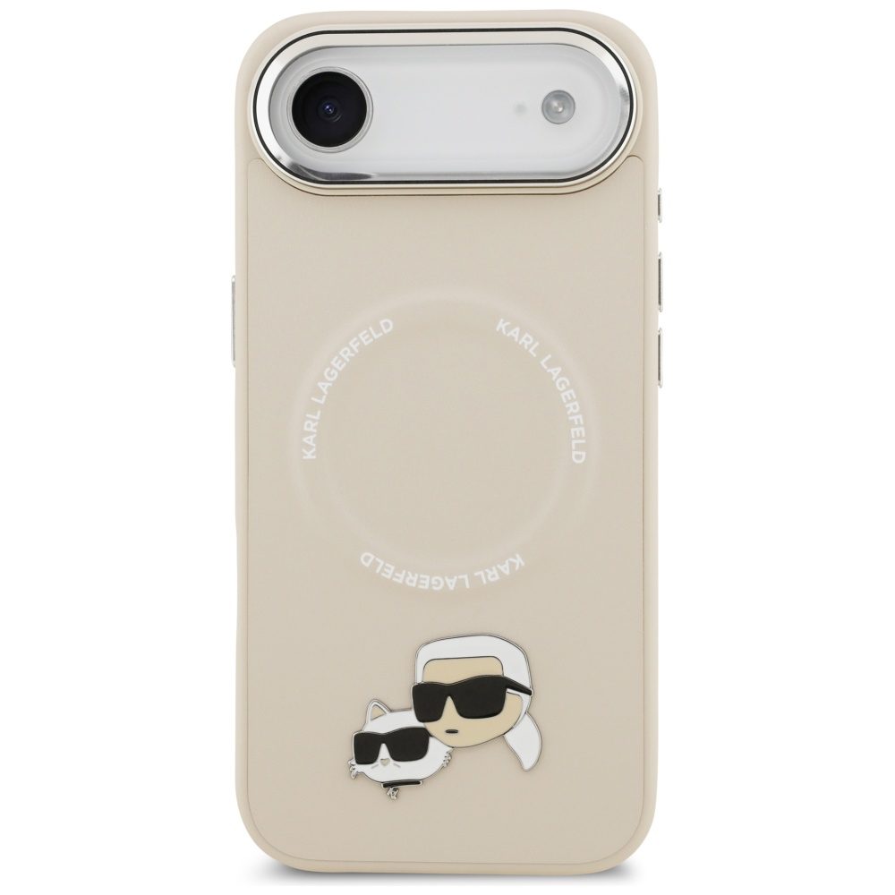 201524_3 Karl Lagerfeld Karl & Choupette Pins MagSafe Case for iPhone Air - Beigeeng