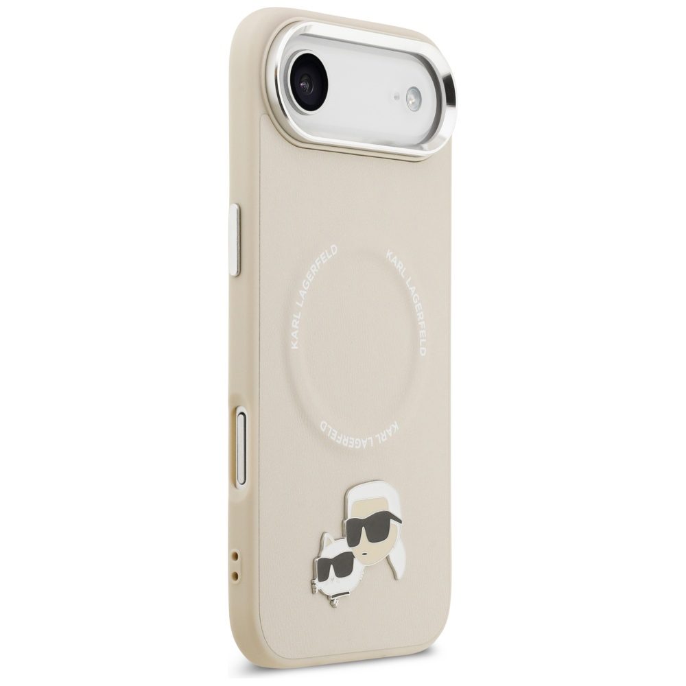 201524_4 Karl Lagerfeld Karl & Choupette Pins MagSafe Case for iPhone Air - Beigeeng