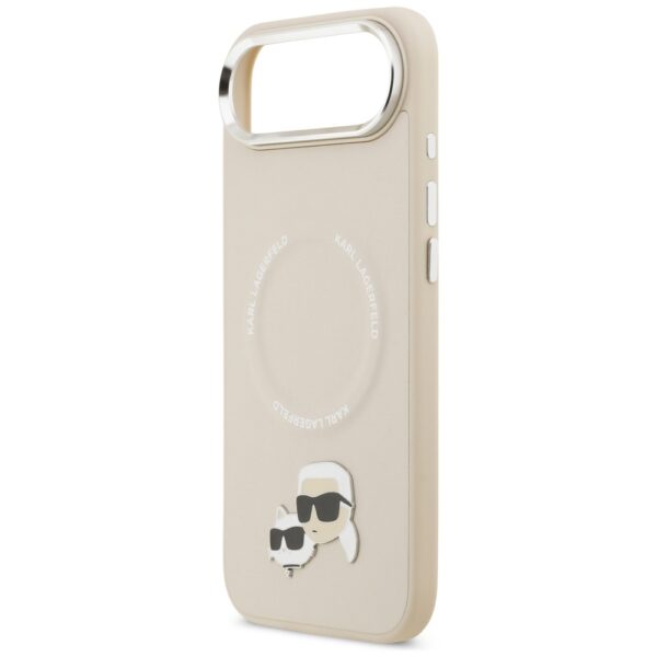 Karl Lagerfeld Karl & Choupette Pins MagSafe Case for iPhone Air - Beigeeng