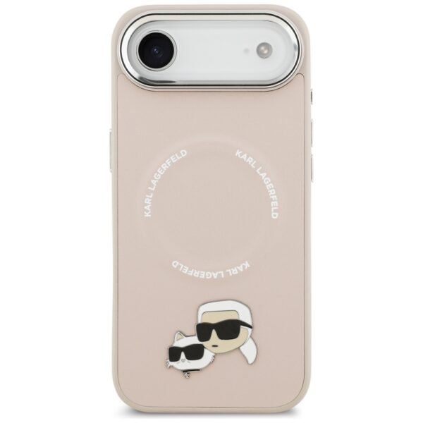 Karl Lagerfeld Karl & Choupette Pins MagSafe Case for iPhone Air Pinkeng