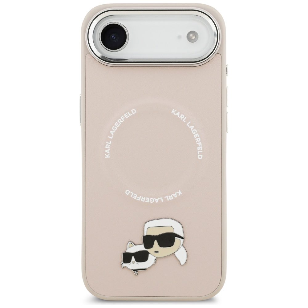 Karl Lagerfeld Karl & Choupette Pins MagSafe Case for iPhone Air Pinkeng