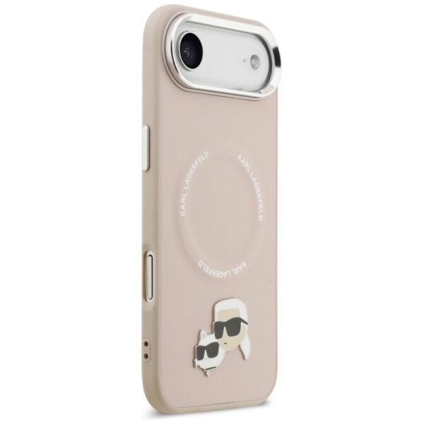 Karl Lagerfeld Karl & Choupette Pins MagSafe Case for iPhone Air Pinkeng