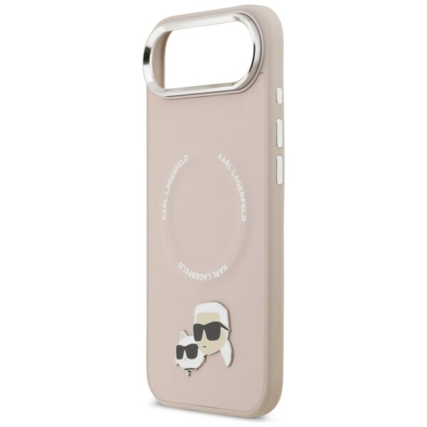 Karl Lagerfeld Karl & Choupette Pins MagSafe Case for iPhone Air Pinkeng