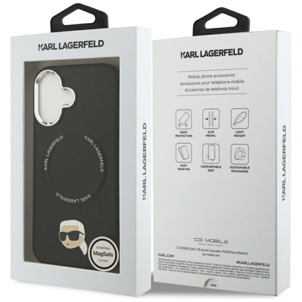 Karl Lagerfeld Karl Pin MagSafe Case for iPhone 17 - Blackeng