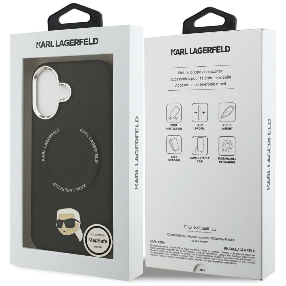 201526_8 Karl Lagerfeld Karl Pin MagSafe Case for iPhone 17 - Blackeng