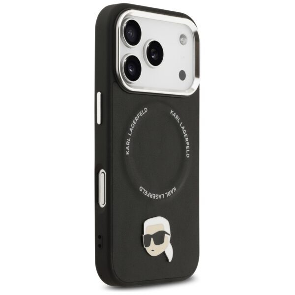 Karl Lagerfeld Karl Pin MagSafe Case for iPhone 17 Pro Max - Blackeng