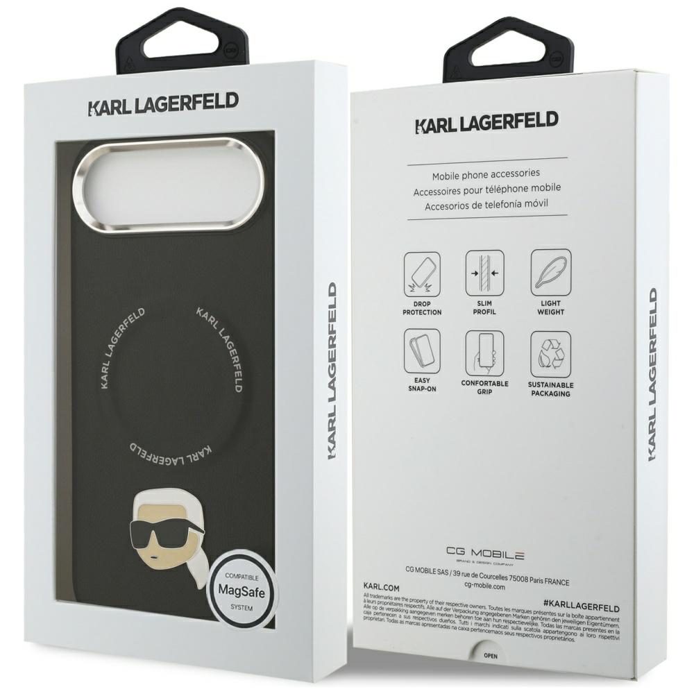 Karl Lagerfeld Karl Pin MagSafe Case for iPhone Air - Blackeng