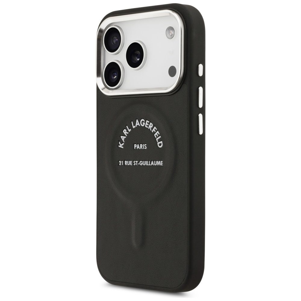 201532_2 Karl Lagerfeld Karl RSG Logo MagSafe Case for iPhone 17 Pro - Blackeng