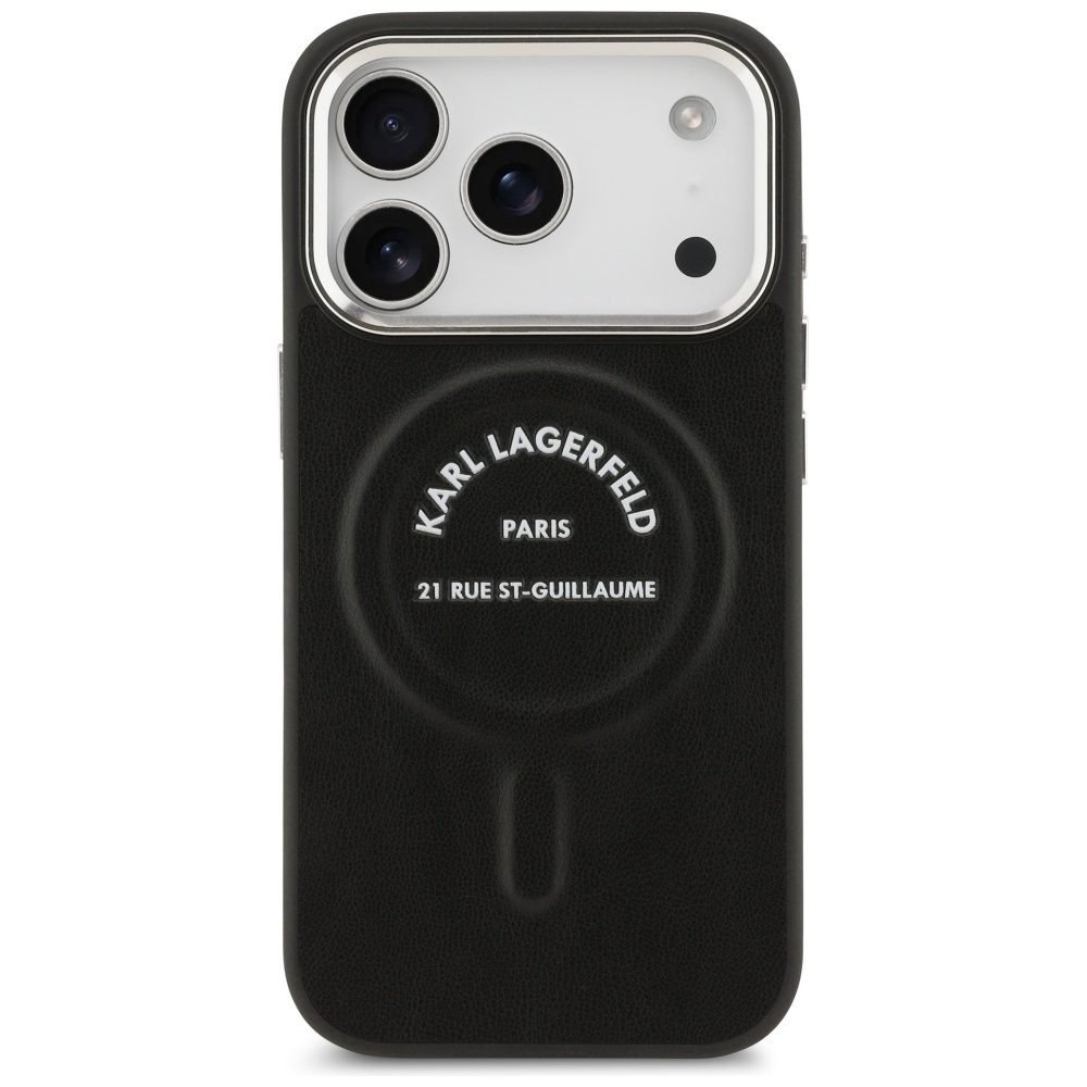 201532_3 Karl Lagerfeld Karl RSG Logo MagSafe Case for iPhone 17 Pro - Blackeng
