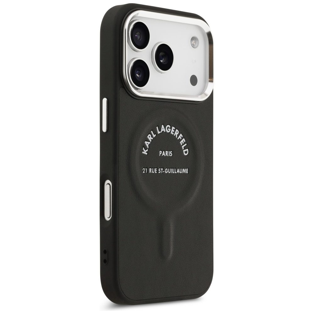 201532_4 Karl Lagerfeld Karl RSG Logo MagSafe Case for iPhone 17 Pro - Blackeng
