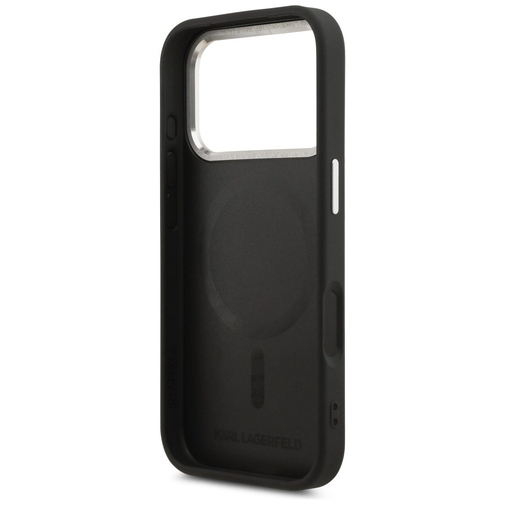 201532_7 Karl Lagerfeld Karl RSG Logo MagSafe Case for iPhone 17 Pro - Blackeng