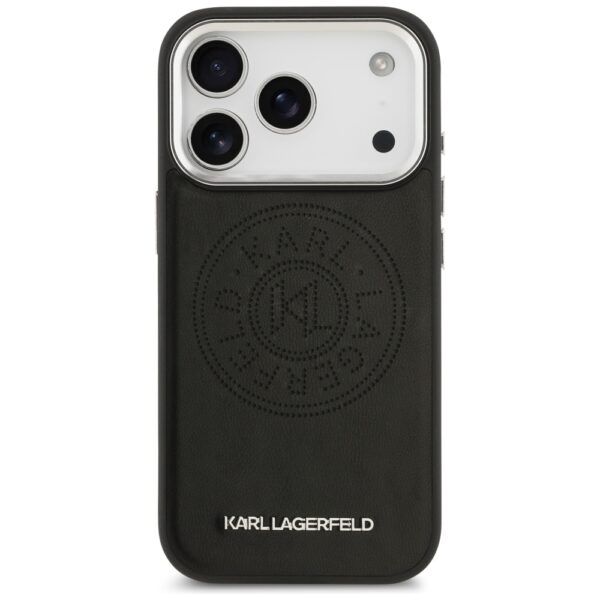 Karl Lagerfeld Point & Metal Logo MagSafe Case for iPhone 17 Pro - Blackeng