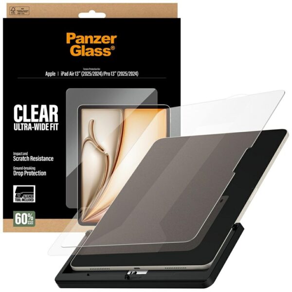 PanzerGlass Ultra-Wide Fit Tempered Glass for iPad Air 13" 2024 / 2025 / iPad Pro 13" 2024 / 2025eng