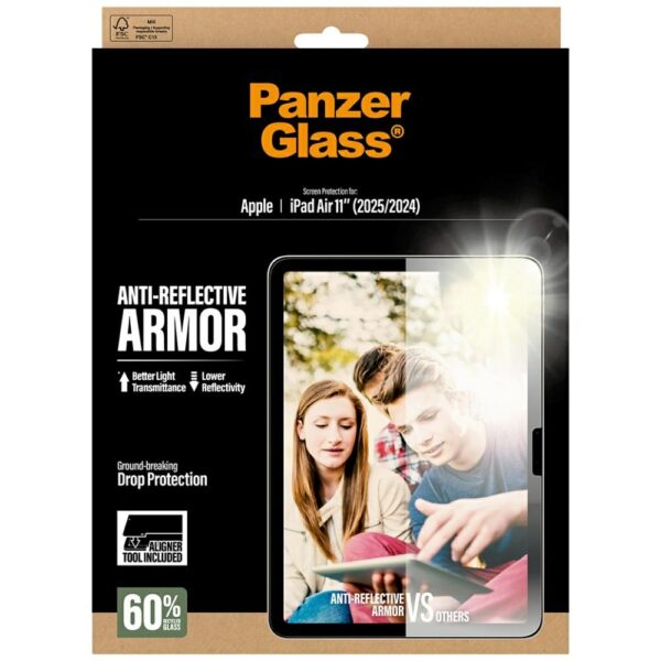 201567_5 PanzerGlass Ultra-Wide Fit Reflective Armor Tempered Glass for iPad Air 11" 2025 (7th Gen.) / iPad Air 11" 2024 (6th Gen.)eng