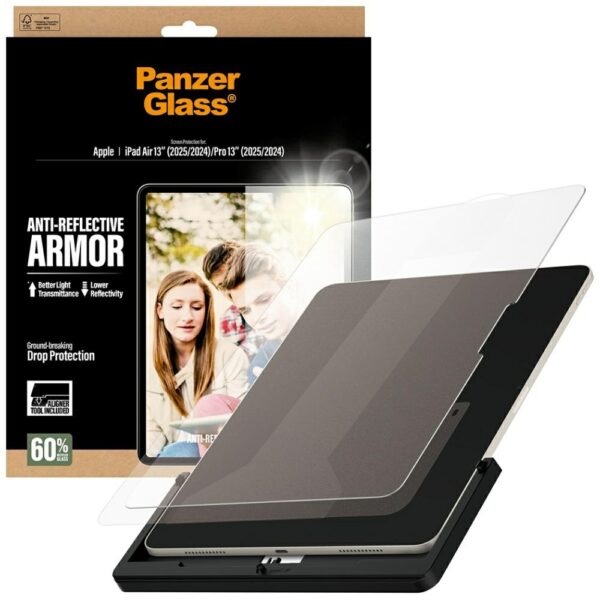 PanzerGlass Ultra-Wide Fit Reflective Armor Tempered Glass for iPad Air 13" 2024 / 2025 / iPad Pro 13" 2024 / 2025eng