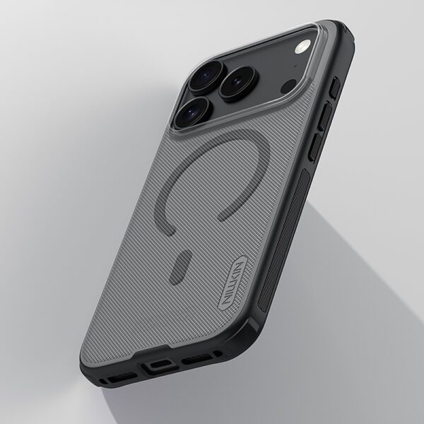 Super Frosted Shield Pro Magnetic Case IP17 Pro Transparent blackpol