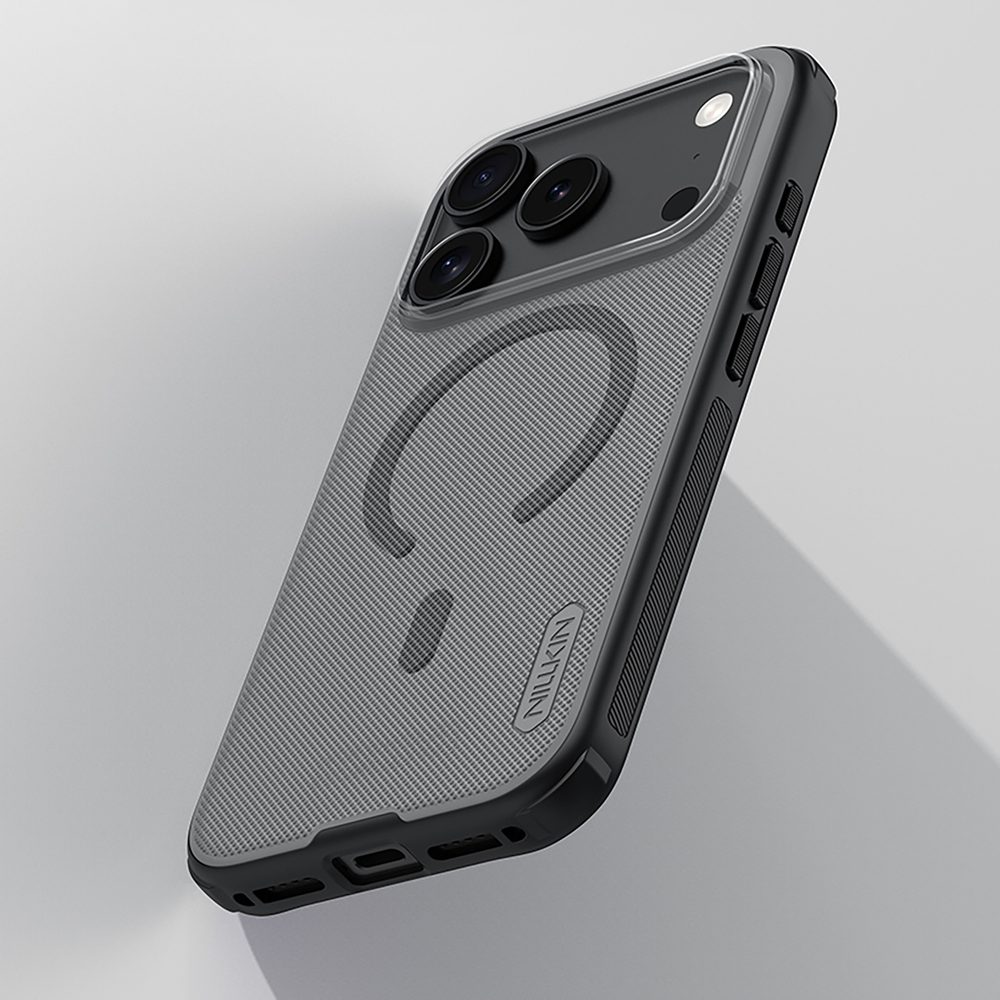 Super Frosted Shield Pro Magnetic Case IP17 Pro Transparent blackpol