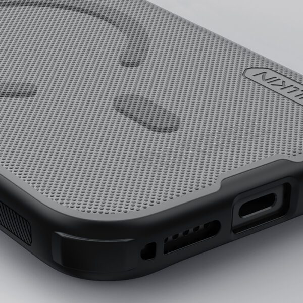 Super Frosted Shield Pro Magnetic Case IP17 Pro Transparent blackpol