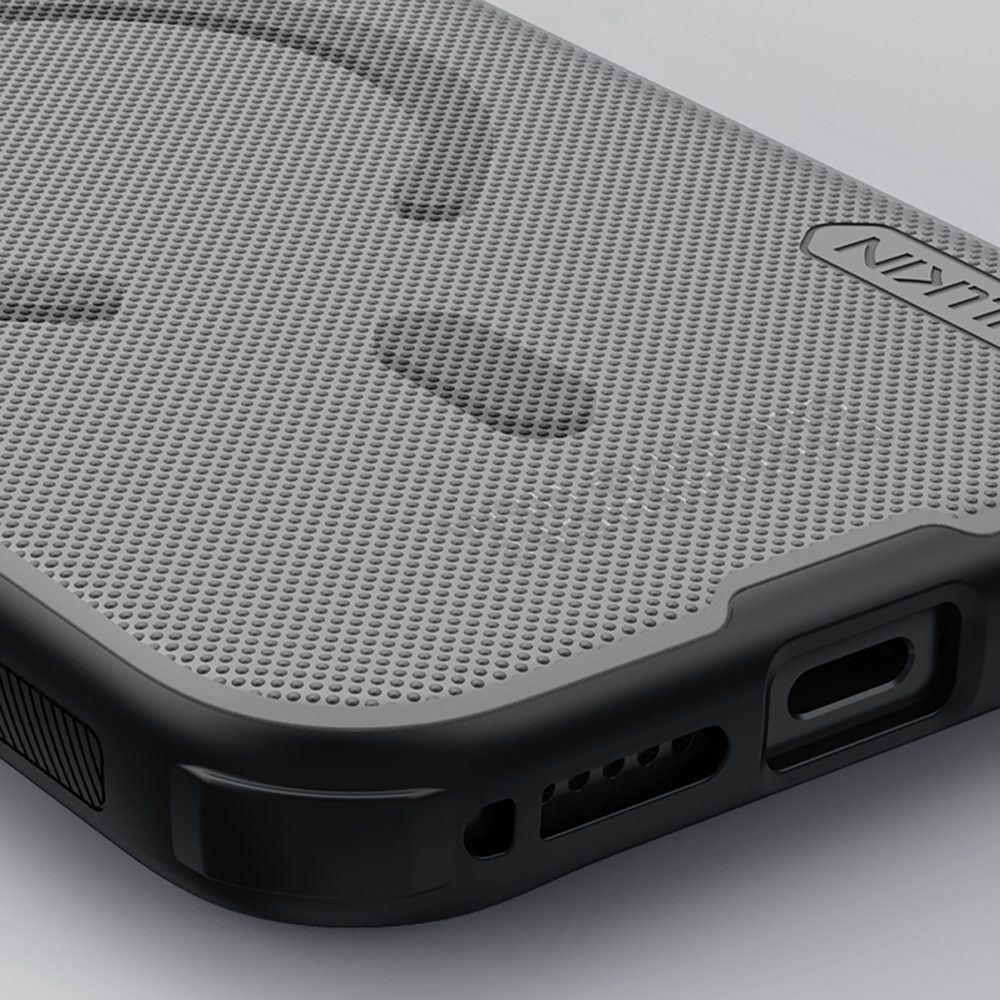 Super Frosted Shield Pro Magnetic Case IP17 Pro Transparent blackpol