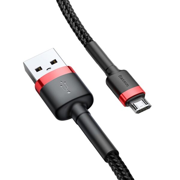 Baseus Cafule Cable durable nylon cable USB / micro USB 2A 3M black-red (CAMKLF-H91)eng