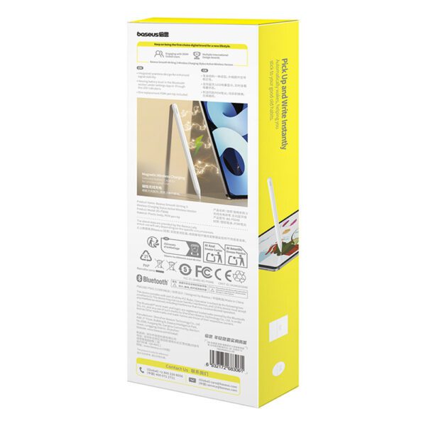 Baseus Smooth Writing 3 Active Stylus Wirelessly Charged Stylus - Whiteeng