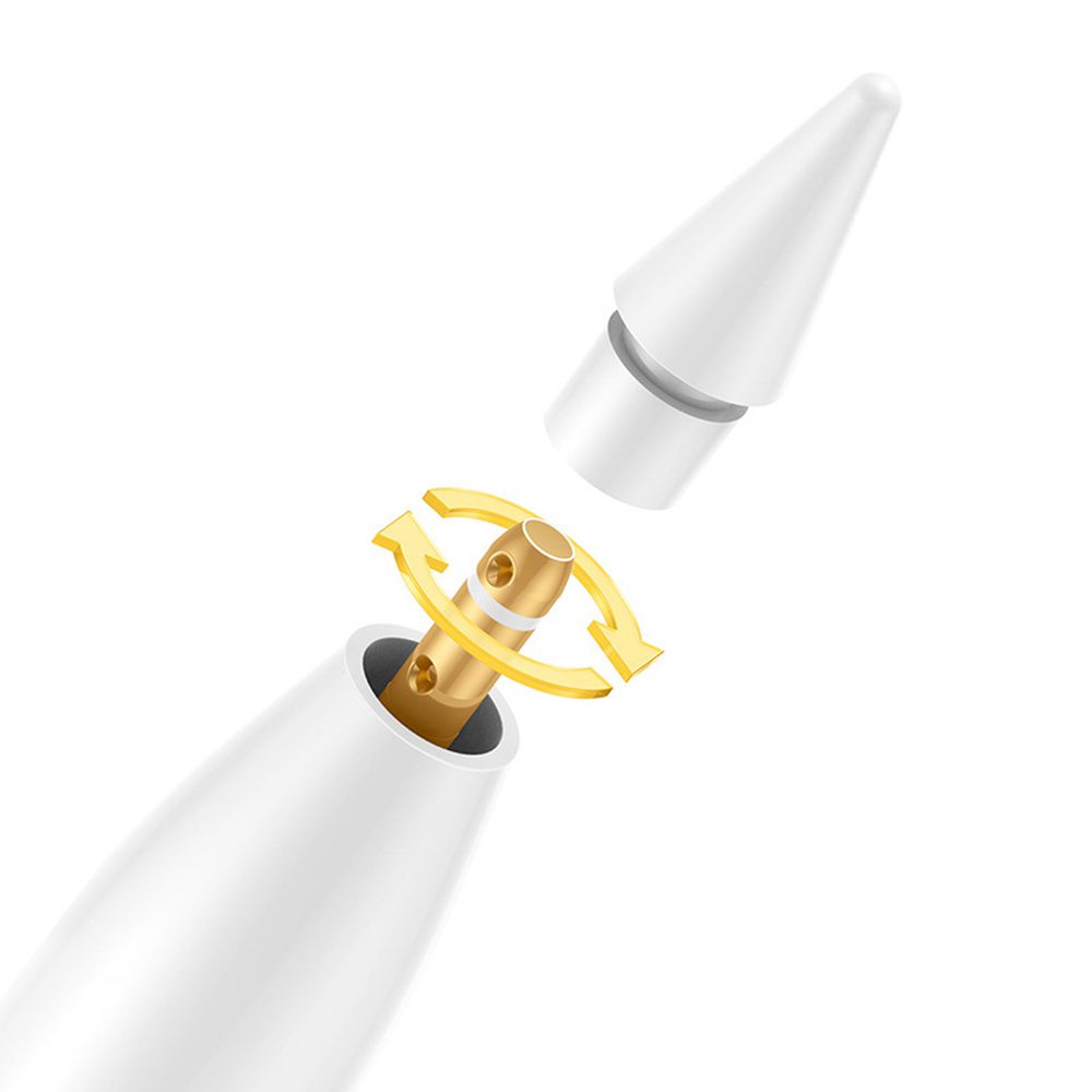 201814_5 Baseus Smooth Writing 3 Active Stylus, Wired Rechargeable Stylus (Writing Angle Detection Version) - Whiteeng