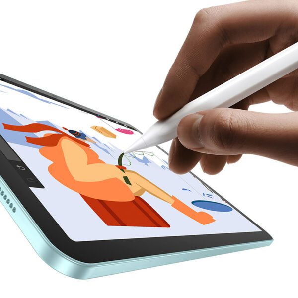201814_9 Baseus Smooth Writing 3 Active Stylus, Wired Rechargeable Stylus (Writing Angle Detection Version) - Whiteeng