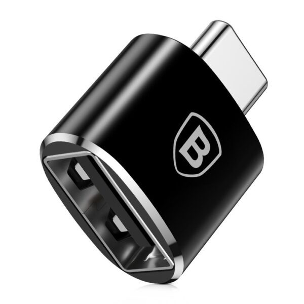 Baseus Mini USB-A to USB-C OTG Adapter - Blackeng