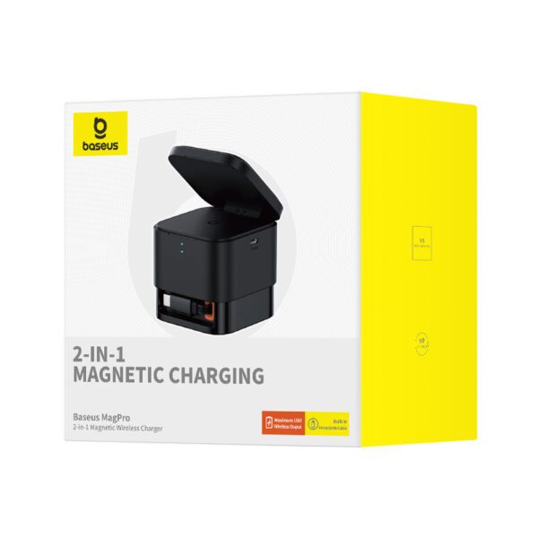 Baseus BS-W531 MagSafe / Qi USB-C 20W 2-in-1 Wireless Charger - Blackeng