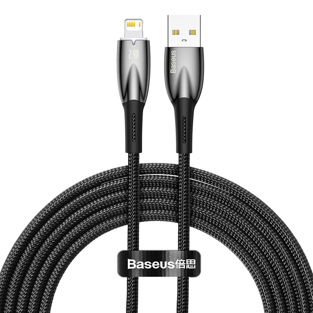 Baseus Glimmer Series cable USB-A - Lightning 480Mb/s 2.4A 2m blackeng