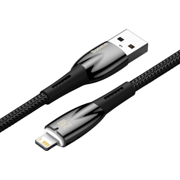 Baseus Glimmer Series cable USB-A - Lightning 480Mb/s 2.4A 2m blackeng