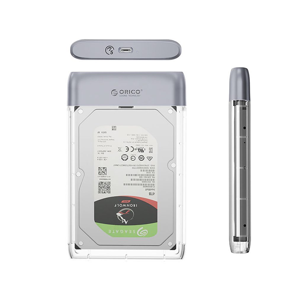 Orico TX25C3 2.5" HDD/SSD USB-C 5Gb/s Disk Drive - Transparenteng