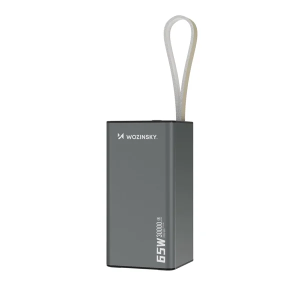 Powerbank Wozinsky K65+ 65W 30000mAh 2x USB-C, 1x USB-A 65W - grayeng