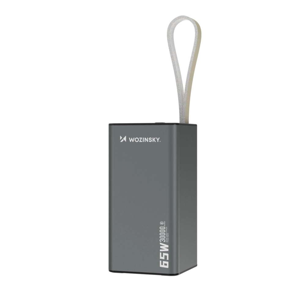 Powerbank Wozinsky K65+ 65W 30000mAh 2x USB-C, 1x USB-A 65W - grayeng
