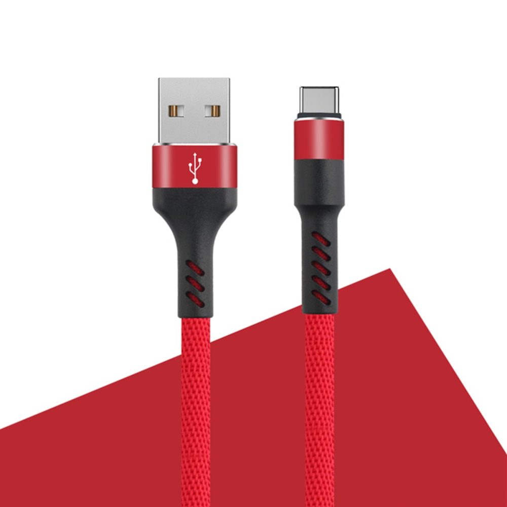 202966_oryg Maxlife MXUC-01 cable USB - USB-C 1,0 m 2A red nylon