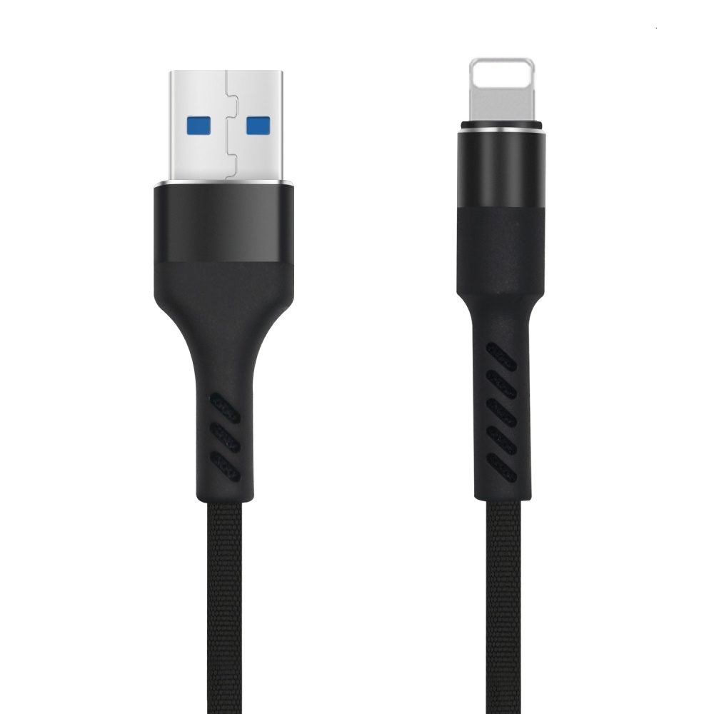 202968_oryg Maxlife MXUC-01 cable USB - Lightning 1,0 m 2A black nylon