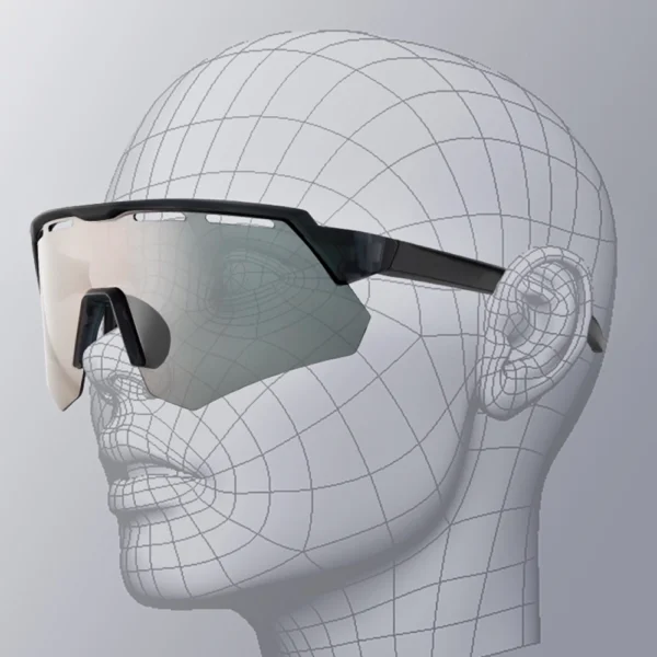 203146_5 Rockbros Polarized Cycling Glasses with UV Protection and Corrective Insert - Grayeng