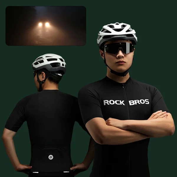 Rockbros 15120002005 Cycling Jersey with Short Sleeves XXL - Blackeng