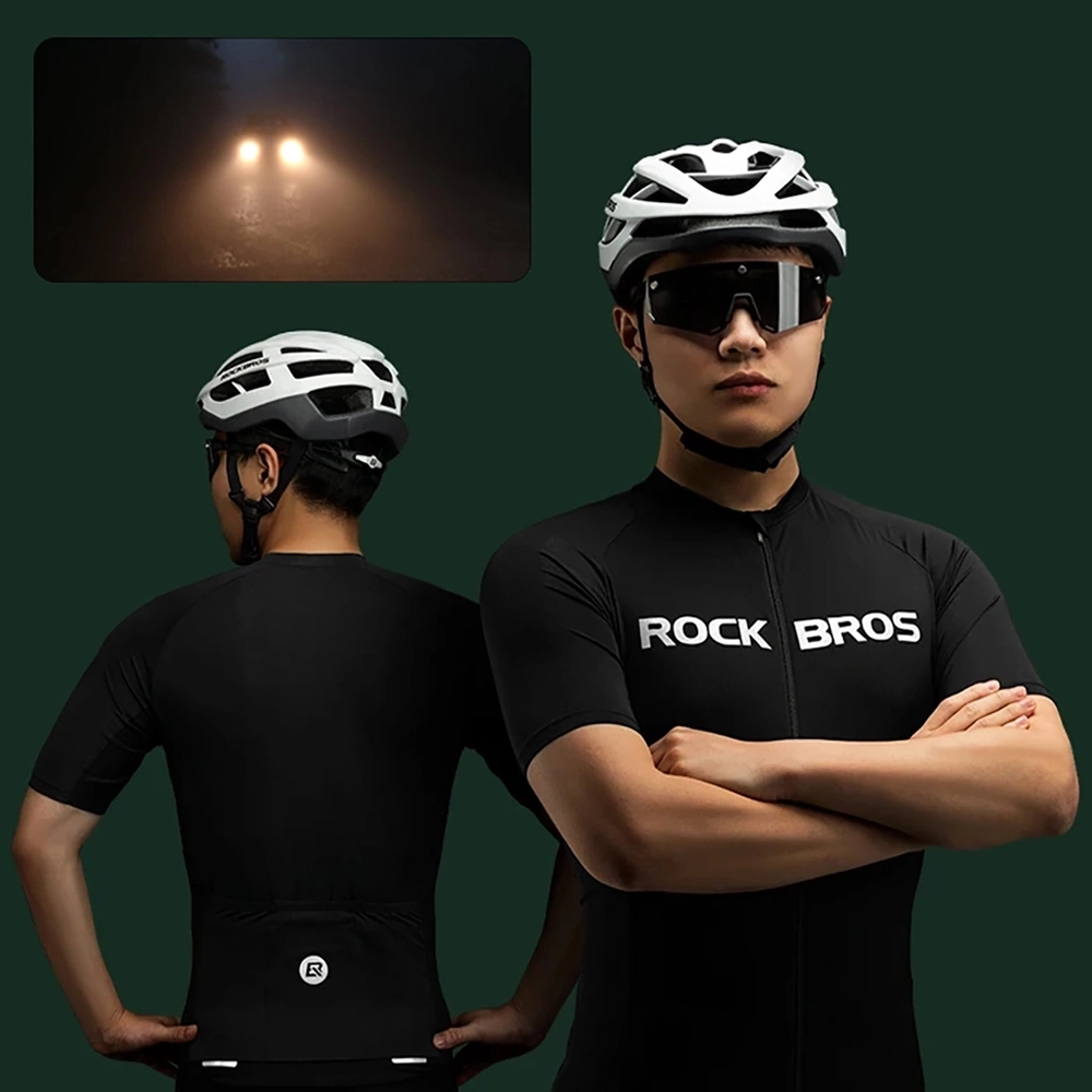 Rockbros 15120002005 Cycling Jersey with Short Sleeves XXL - Blackeng