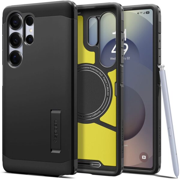Spigen Tough Armor MagSafe Case for Samsung Galaxy S25 Ultra - Blackeng