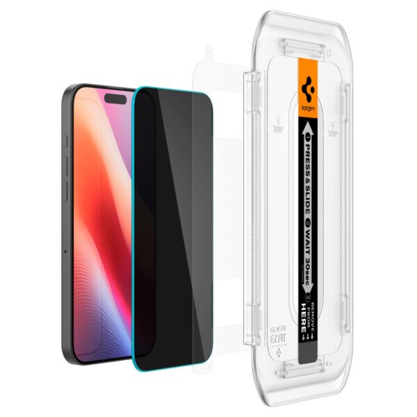 CREATOR: gd-jpeg v1.0 (using IJG JPEG v62), quality = 80 Spigen Glas.tR EZ Fit Privacy Tempered Glass for iPhone 16 Pro / 17 / 17 Pro - 2 pcs.eng