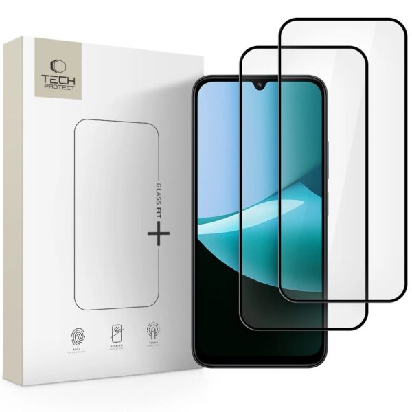 CREATOR: gd-jpeg v1.0 (using IJG JPEG v62), quality = 80 Tech-Protect Glass Fit+ 2-pack tempered glass for Xiaomi Redmi 15C 173 mm / Poco C85 173 mm - blackeng