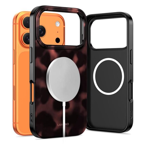 Tech-Protect Lamano MagSafe Case for iPhone 17 Pro Max - Black and Redeng